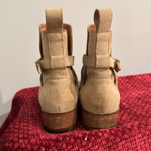 Tan Suede Ankle Boots - Picture 3 of 4